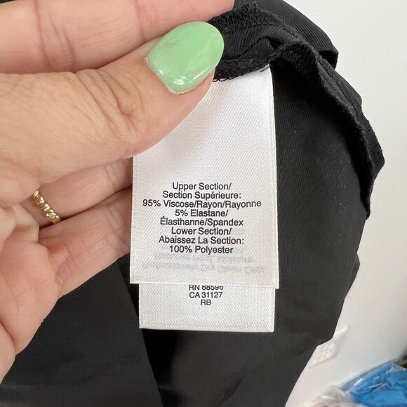 DKNY Womens Black Sleeveless Tulip Dress Sz 10 Knee Length Classy Minimalist Mix - Picture 9 of 13